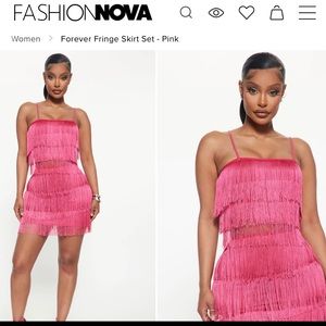 💕FREE SHIPPING💕
* NEW WITH TAGS* Fashion Nova 2 piece pink fringe set